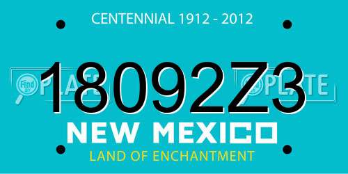 18092Z3 New Mexico License Plate