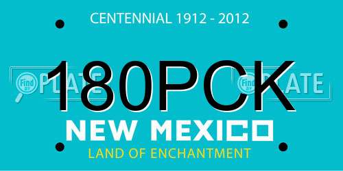 180PCK New Mexico License Plate