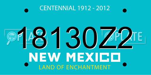 18130Z2 New Mexico License Plate