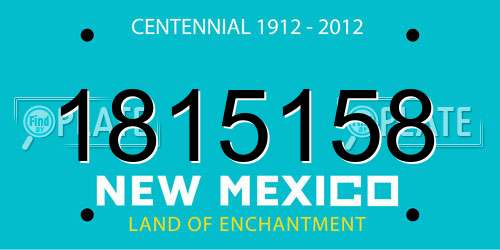1815158 New Mexico License Plate