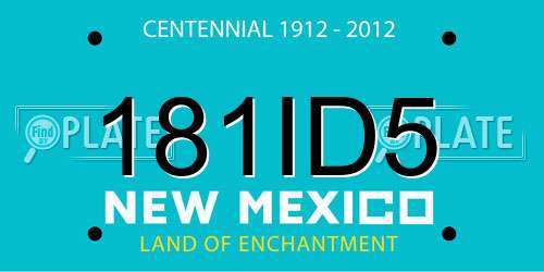 181ID5 New Mexico License Plate