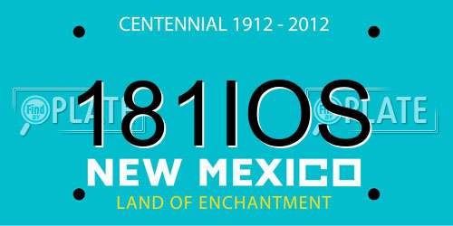 181IOS New Mexico License Plate