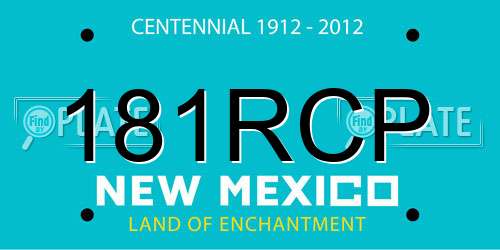 181RCP New Mexico License Plate