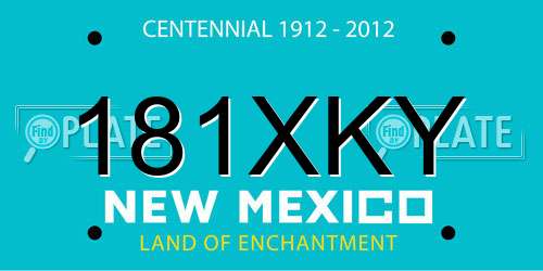 181XKY New Mexico License Plate