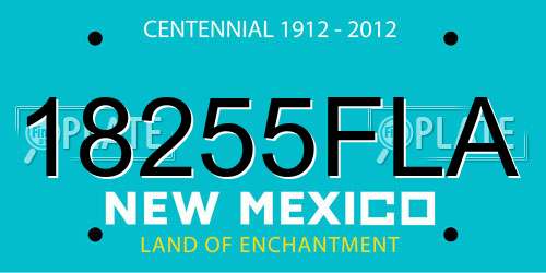 18255FLA New Mexico License Plate