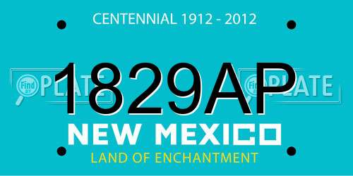 1829AP New Mexico License Plate