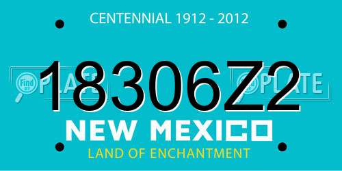 18306Z2 New Mexico License Plate