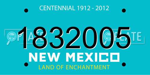1832005 New Mexico License Plate