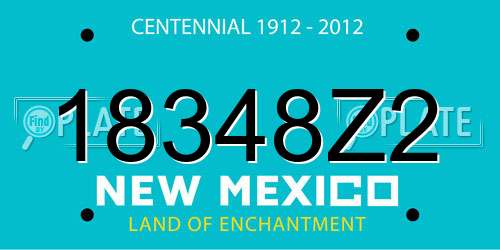18348Z2 New Mexico License Plate