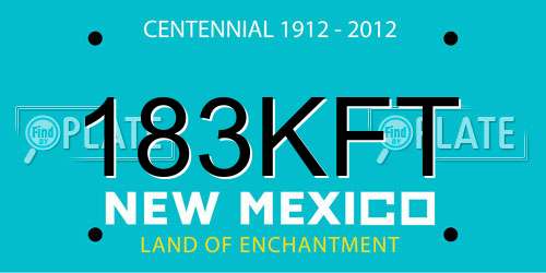183KFT New Mexico License Plate