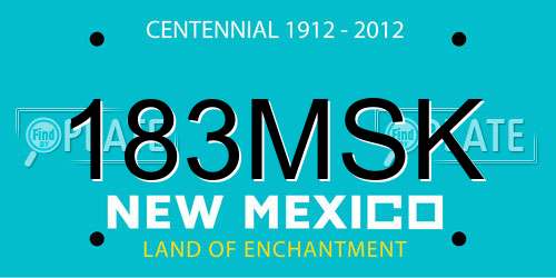 183MSK New Mexico License Plate