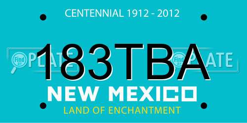 183TBA New Mexico License Plate