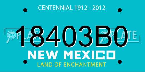 18403B0 New Mexico License Plate