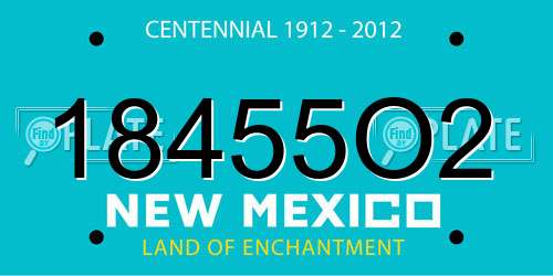 18455O2 New Mexico License Plate
