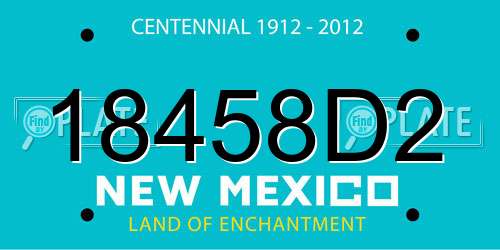 18458D2 New Mexico License Plate