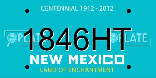 1846HT New Mexico License Plate