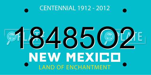 18485O2 New Mexico License Plate