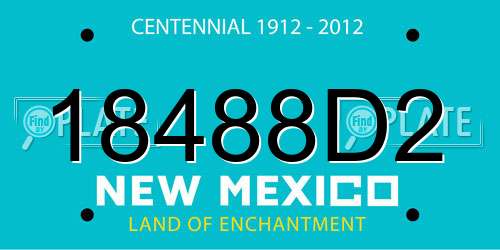 18488D2 New Mexico License Plate