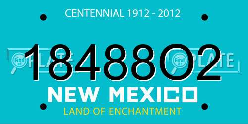 18488O2 New Mexico License Plate