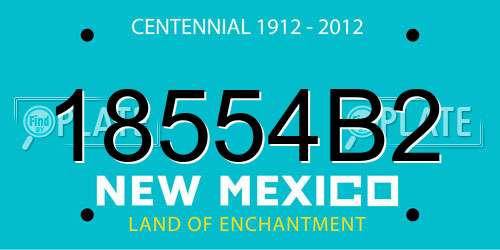 18554B2 New Mexico License Plate
