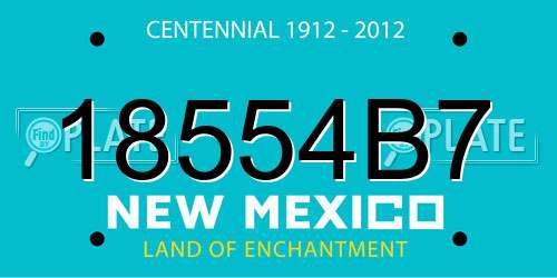 18554B7 New Mexico License Plate