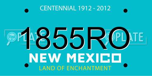 1855RO New Mexico License Plate