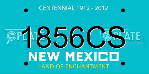 1856CS New Mexico License Plate