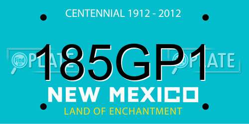 185GP1 New Mexico License Plate