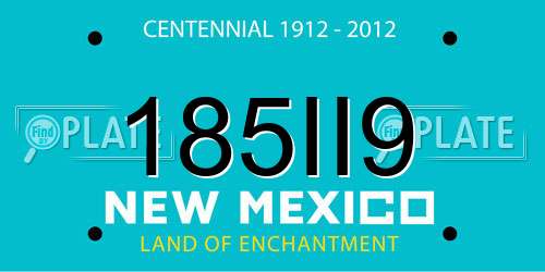 185II9 New Mexico License Plate