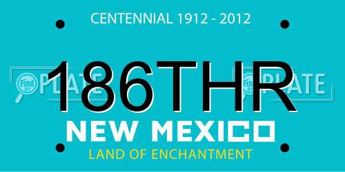 186THR New Mexico License Plate