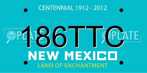 186TTC New Mexico License Plate
