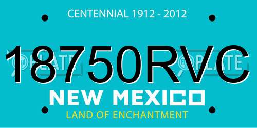 18750RVC New Mexico License Plate