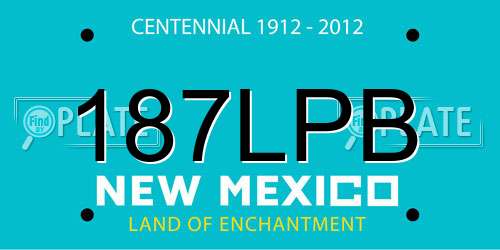 187LPB New Mexico License Plate