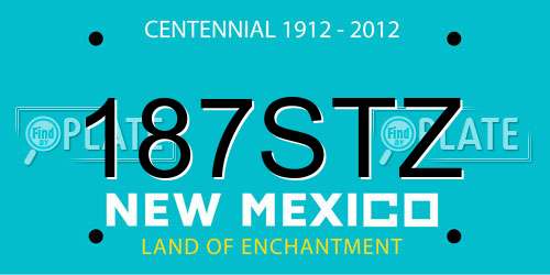 187STZ New Mexico License Plate