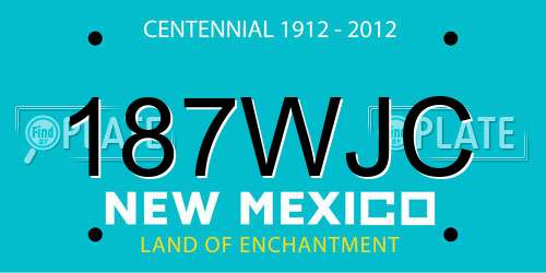 187WJC New Mexico License Plate