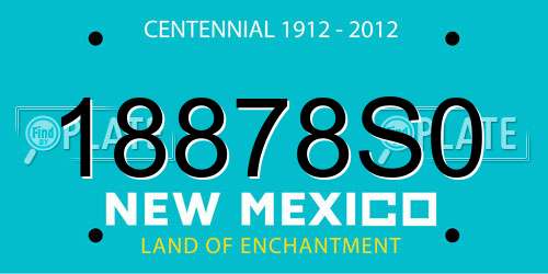 18878S0 New Mexico License Plate