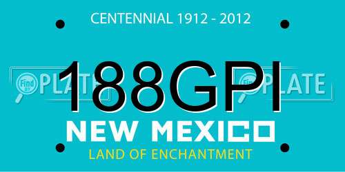 188GPI New Mexico License Plate