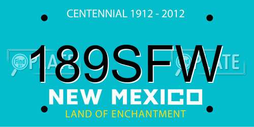 189SFW New Mexico License Plate