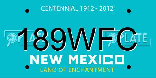 189WFC New Mexico License Plate