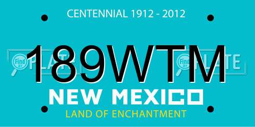 189WTM New Mexico License Plate