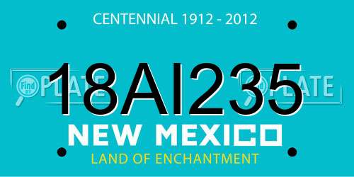 18AI235 New Mexico License Plate