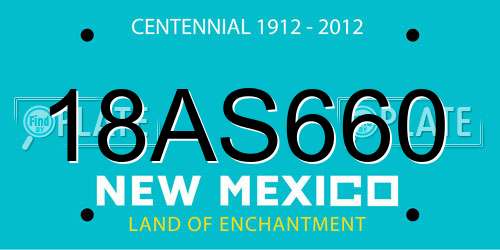 18AS660 New Mexico License Plate