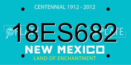 18ES682 New Mexico License Plate