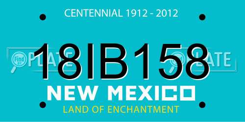 18IB158 New Mexico License Plate