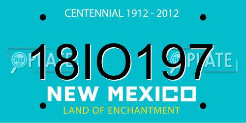 18IO197 New Mexico License Plate