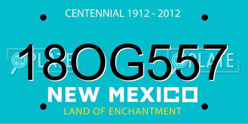 18OG557 New Mexico License Plate