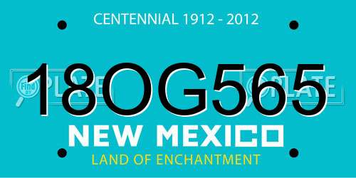 18OG565 New Mexico License Plate