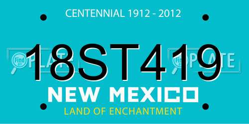 18ST419 New Mexico License Plate