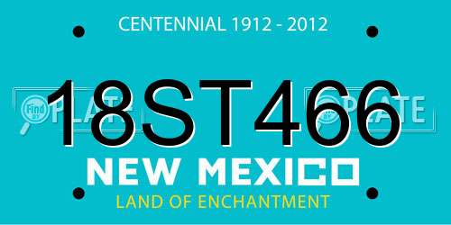 18ST466 New Mexico License Plate