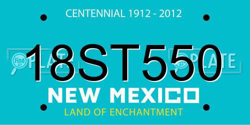 18ST550 New Mexico License Plate